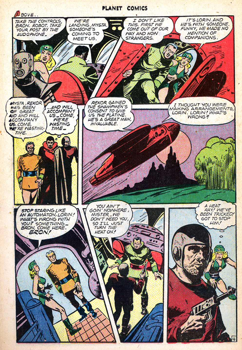 Planet Comics #47 (Fiction House), page 38. Public domain (US).