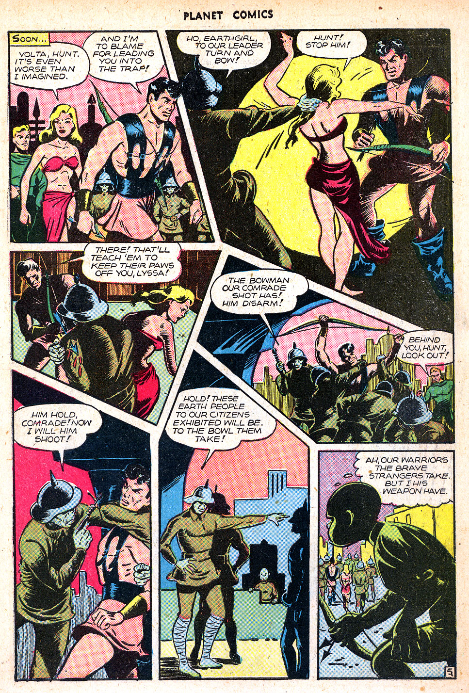 Planet Comics #47 (Fiction House), page 7. Public domain (US).