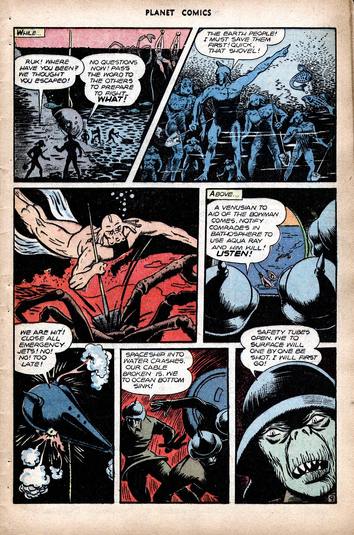 Planet Comics #48 (Fiction House), page 11. Public domain (US).