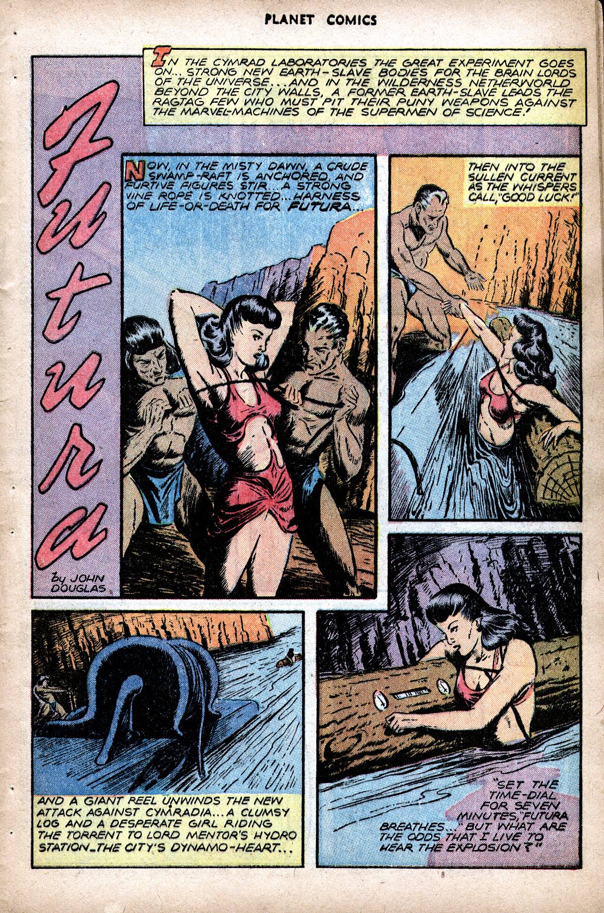 Planet Comics #48 (Fiction House), page 13. Public domain (US).