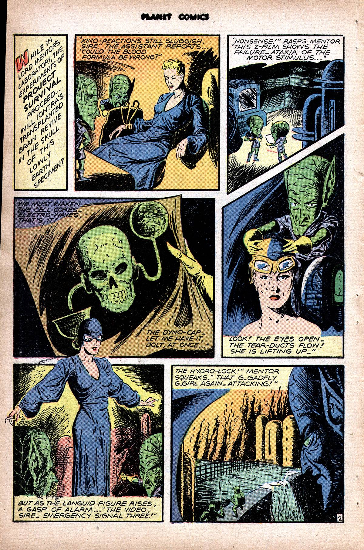 Planet Comics #48 (Fiction House), page 14. Public domain (US).