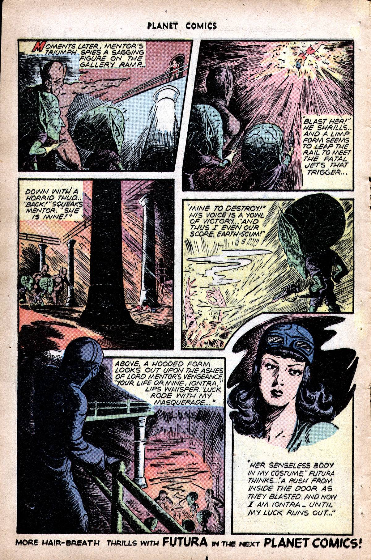 Planet Comics #48 (Fiction House), page 18. Public domain (US).