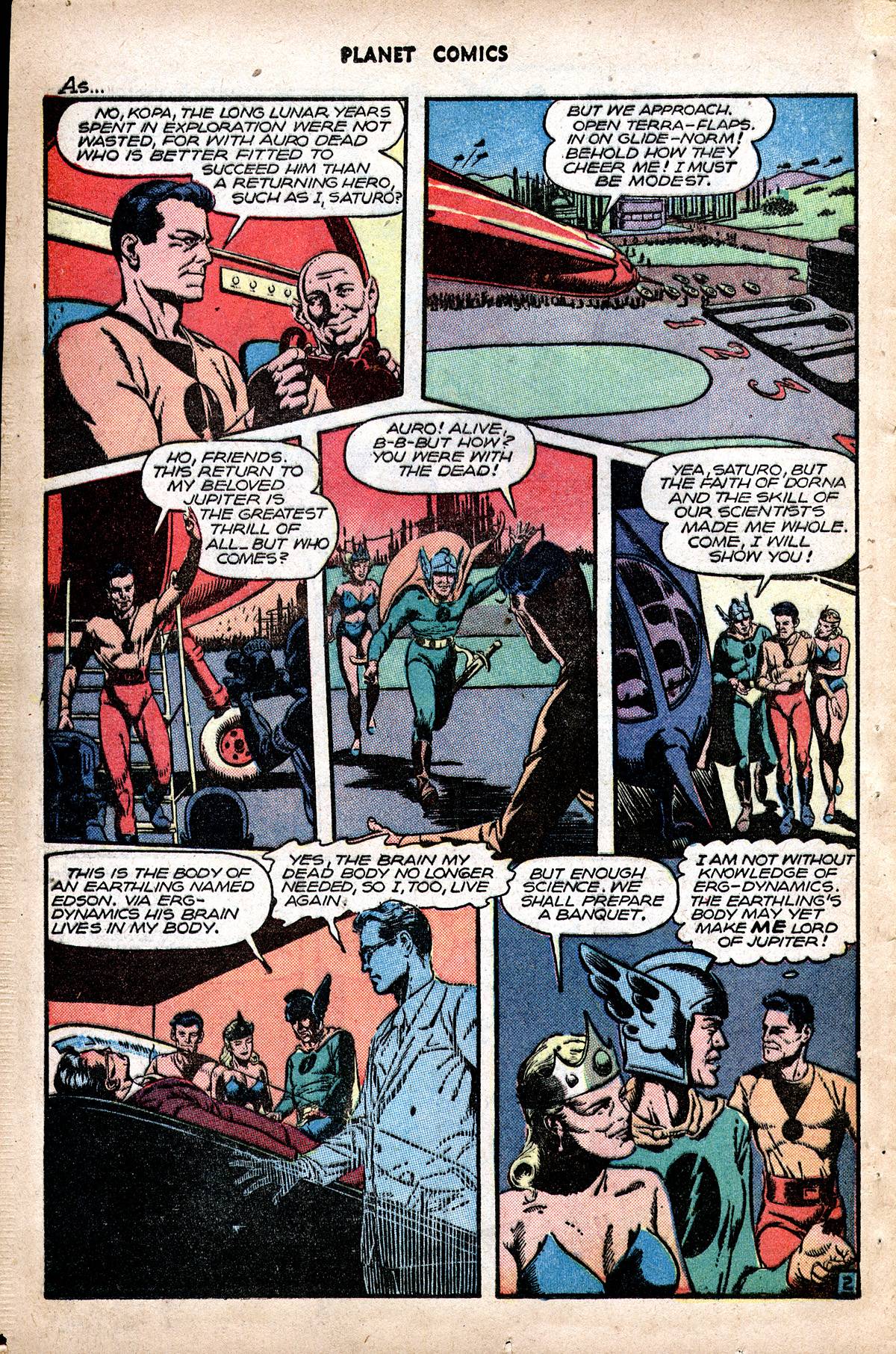 Planet Comics #48 (Fiction House), page 20. Public domain (US).