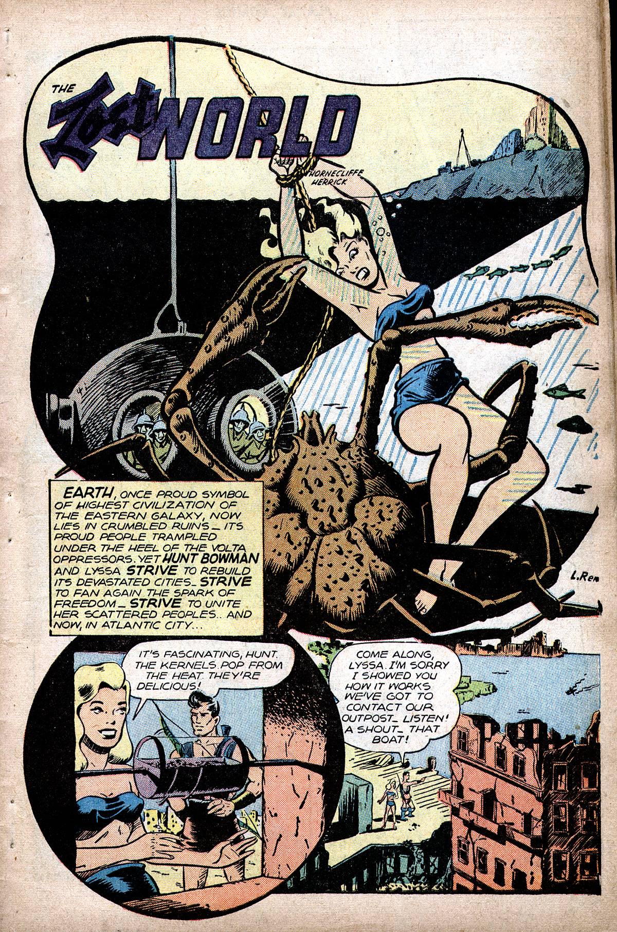 Planet Comics #48 (Fiction House), page 3. Public domain (US).