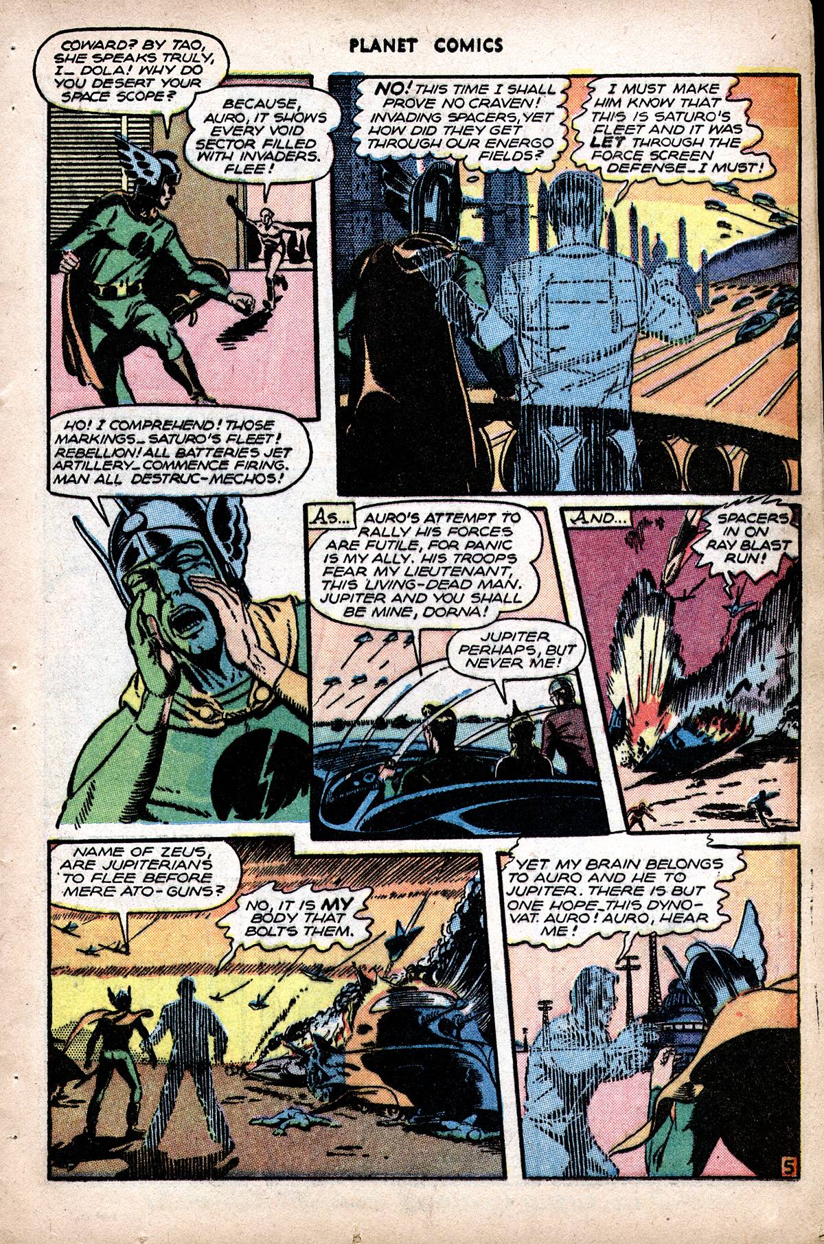 Planet Comics #48 (Fiction House), page 23. Public domain (US).