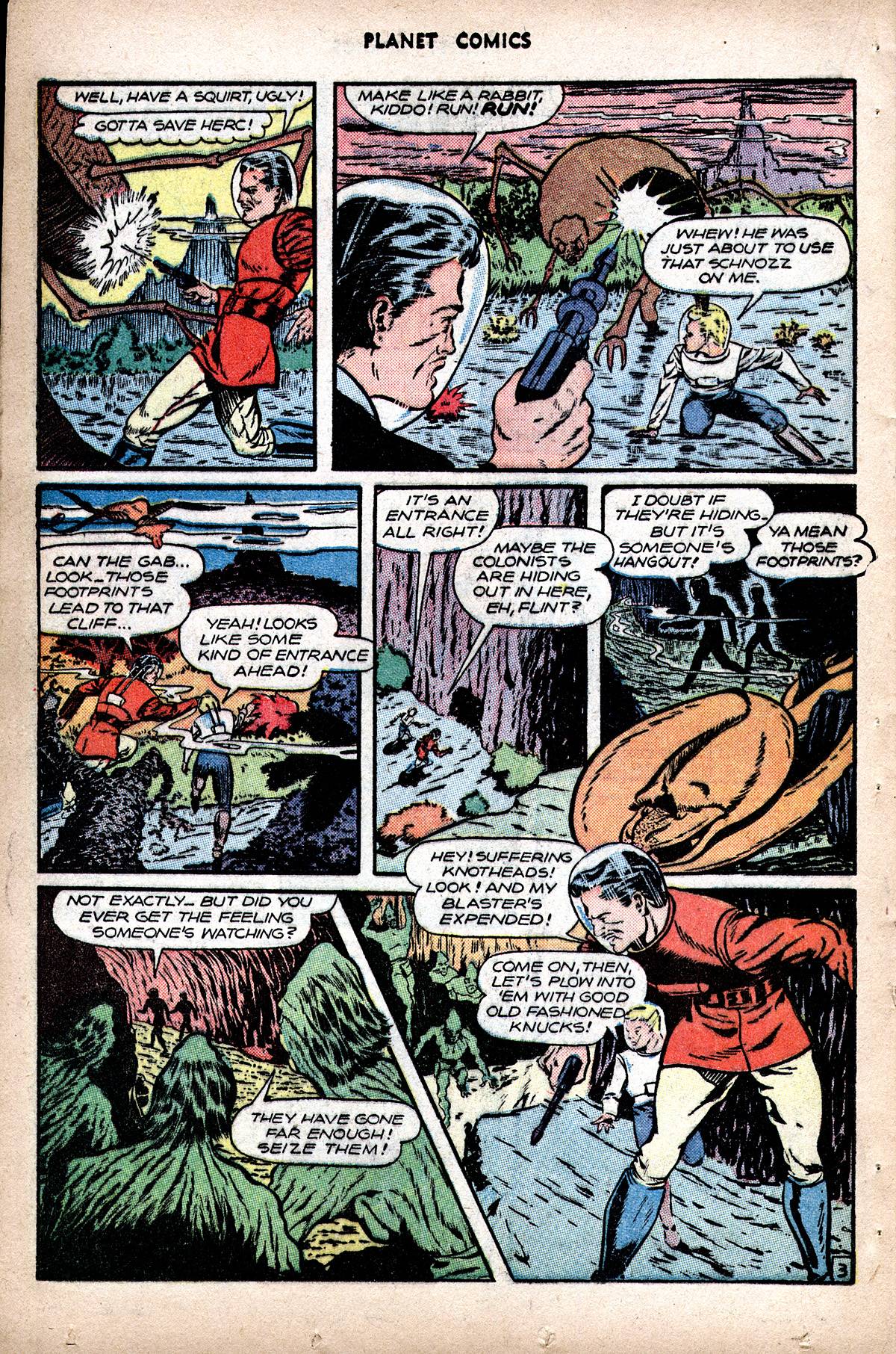 Planet Comics #48 (Fiction House), page 30. Public domain (US).
