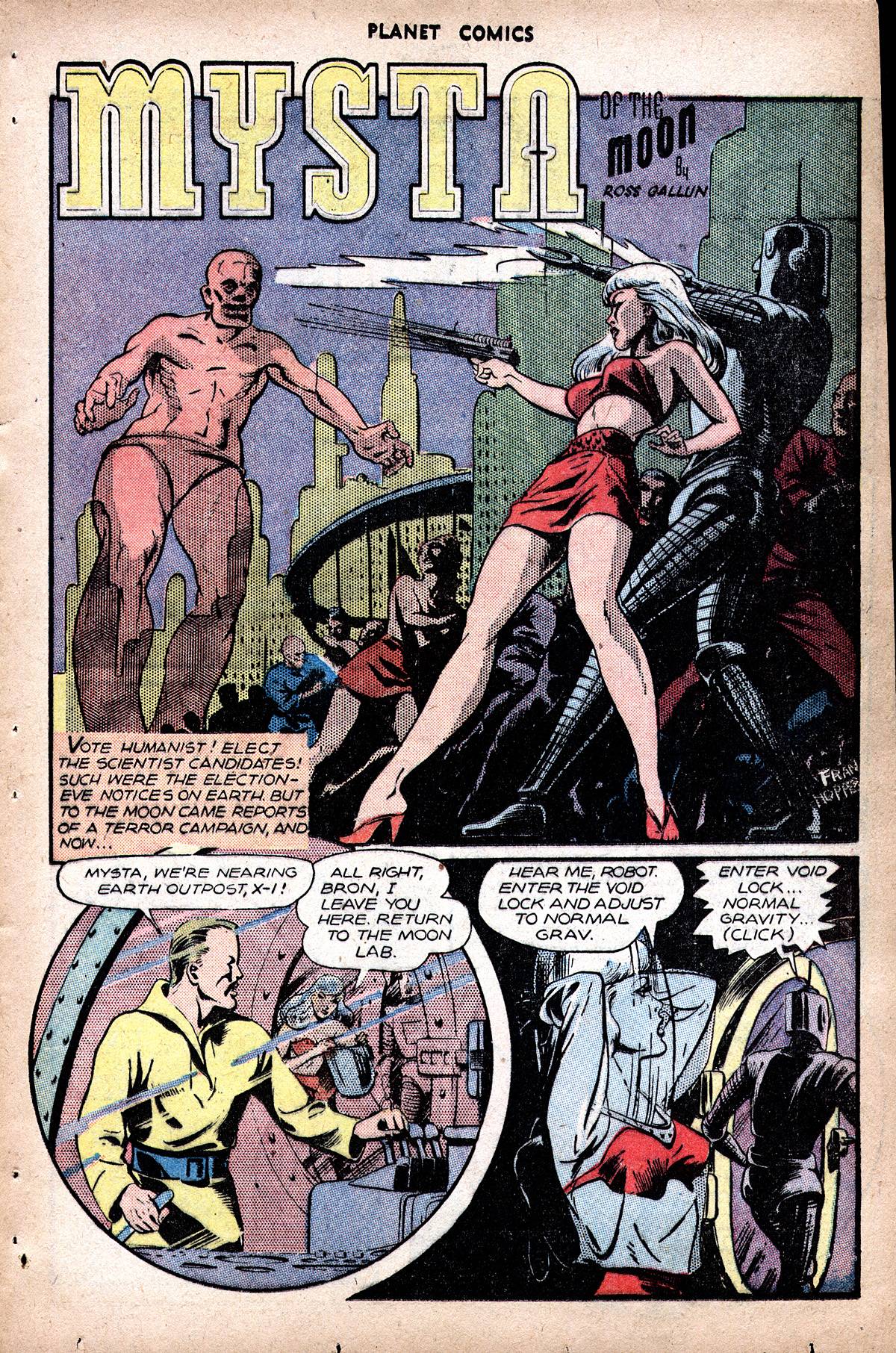 Planet Comics #48 (Fiction House), page 35. Public domain (US).