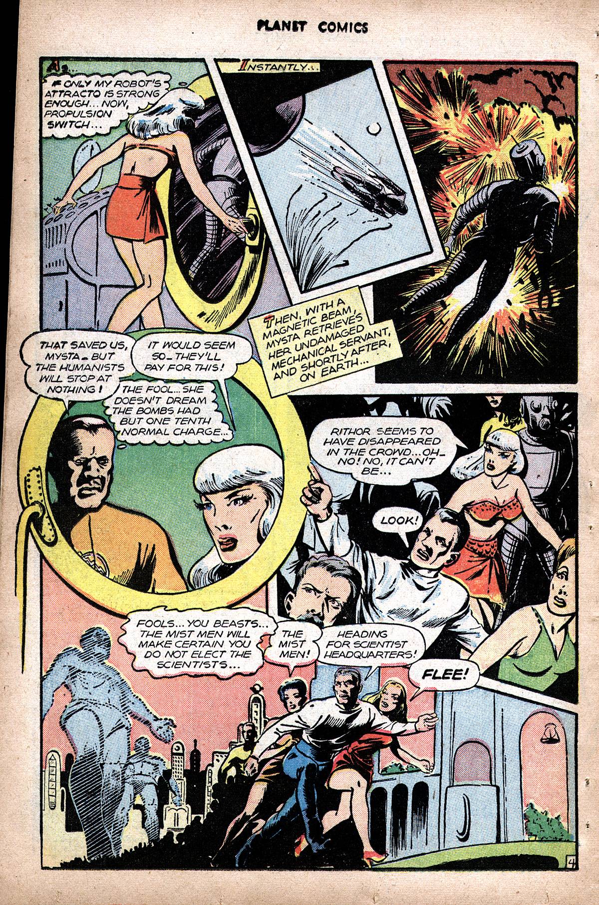 Planet Comics #48 (Fiction House), page 38. Public domain (US).
