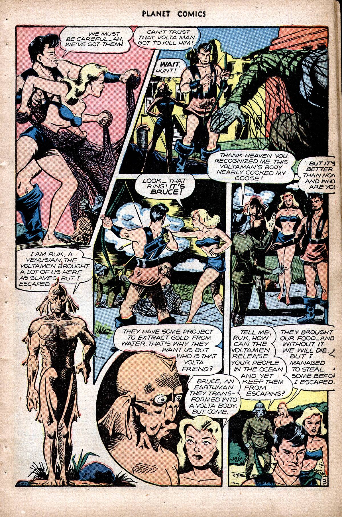 Planet Comics #48 (Fiction House), page 5. Public domain (US).
