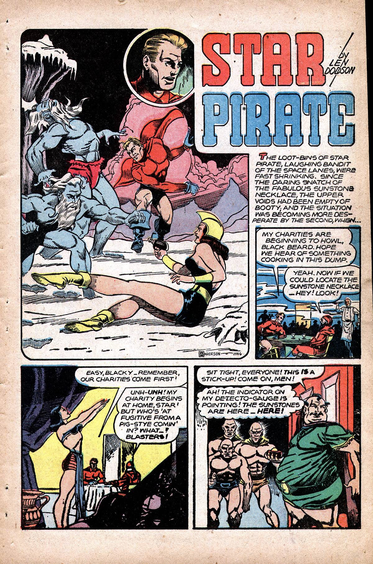 Planet Comics #48 (Fiction House), page 43. Public domain (US).