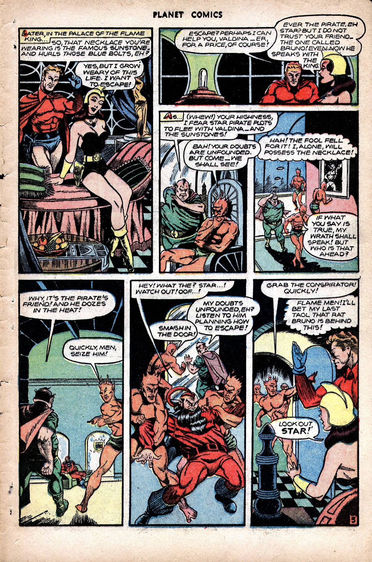 Planet Comics #48 (Fiction House), page 47. Public domain (US).