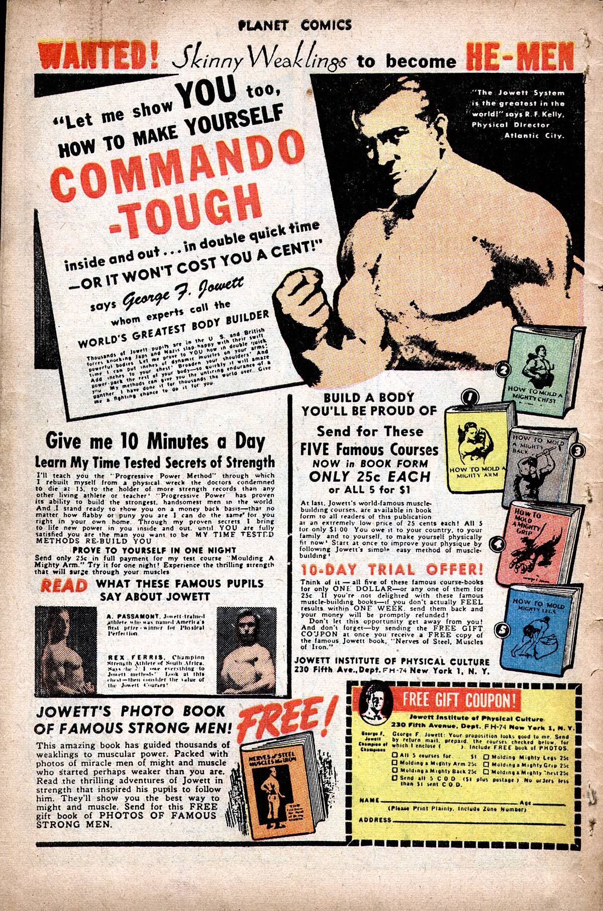 Planet Comics #48 (Fiction House), page 50. Public domain (US).