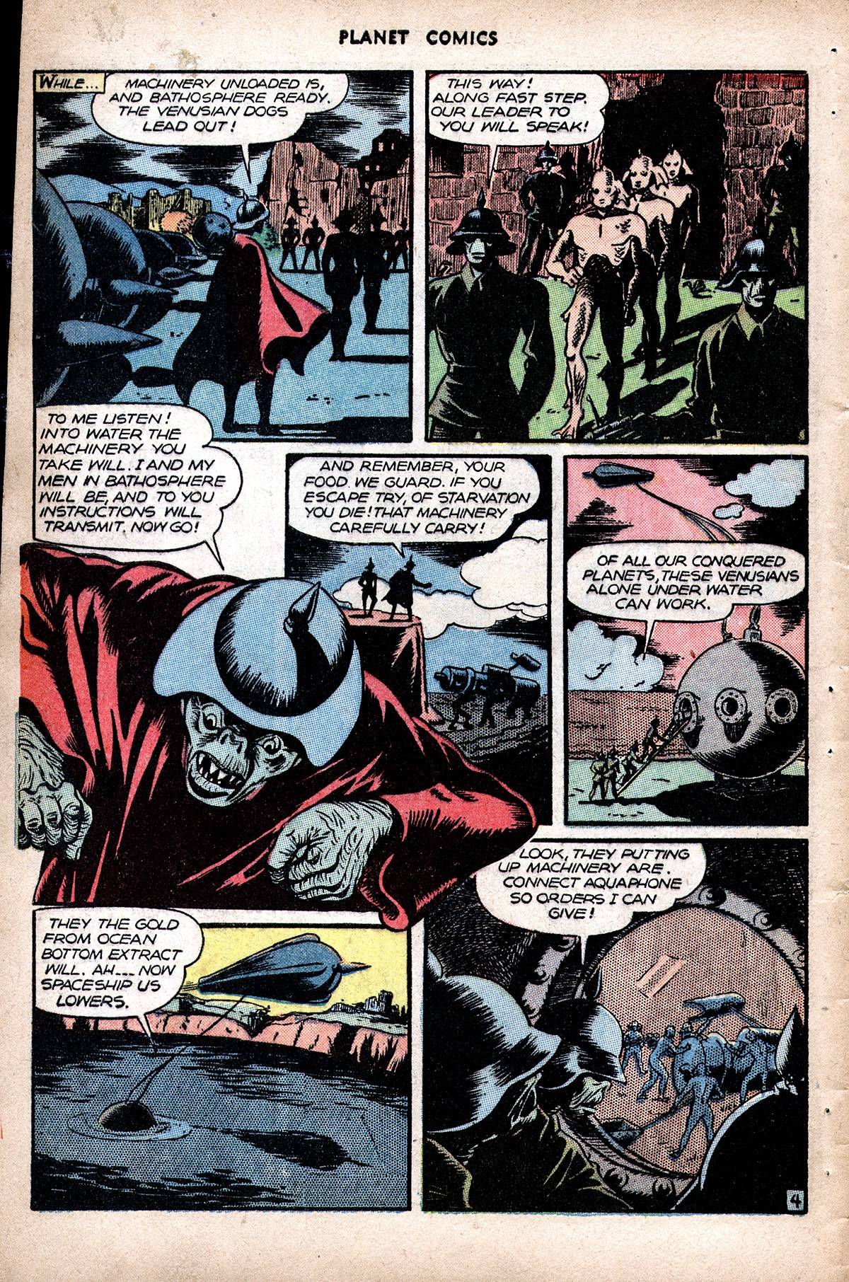 Planet Comics #48 (Fiction House), page 6. Public domain (US).