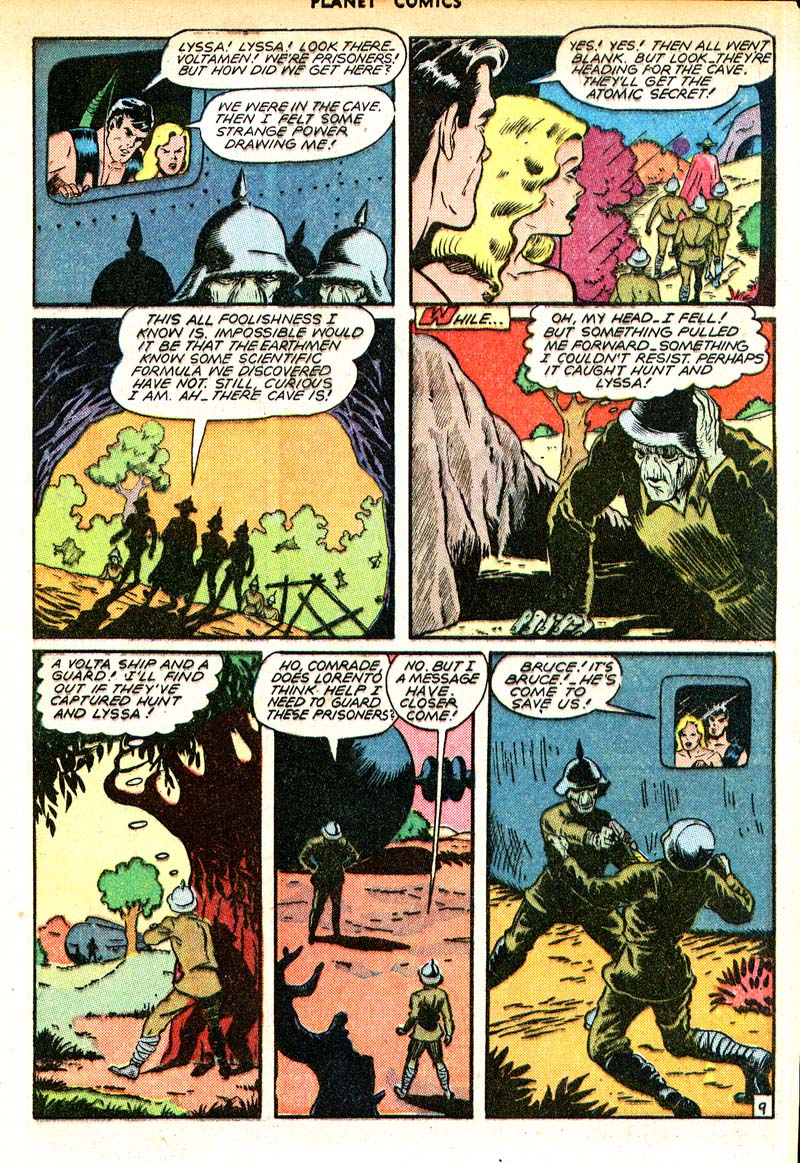 Planet Comics #49 (Fiction House), page 11. Public domain (US).
