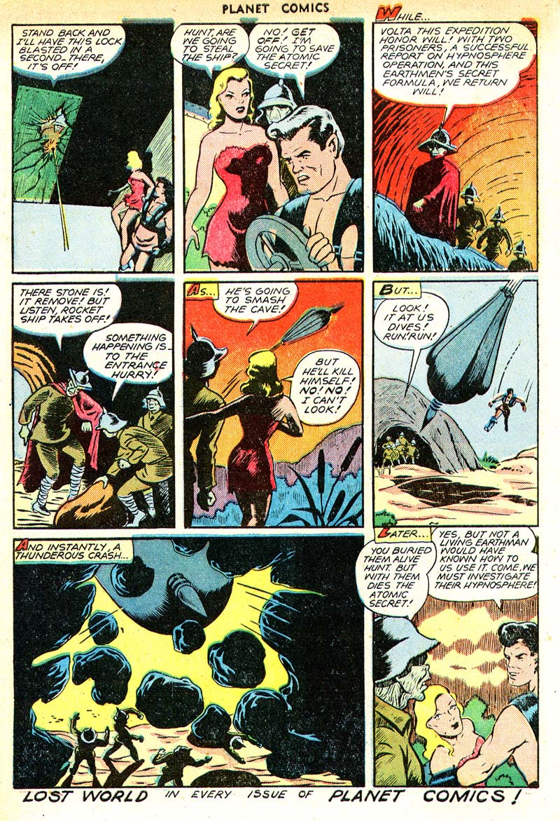 Planet Comics #49 (Fiction House), page 12. Public domain (US).