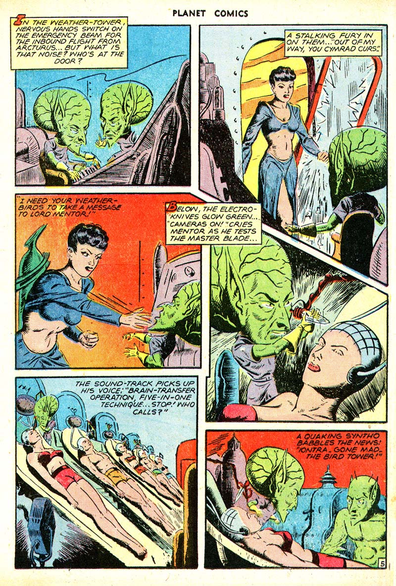 Planet Comics #49 (Fiction House), page 17. Public domain (US).