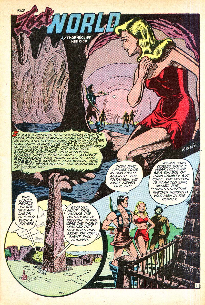 Planet Comics #49 (Fiction House), page 3. Public domain (US).