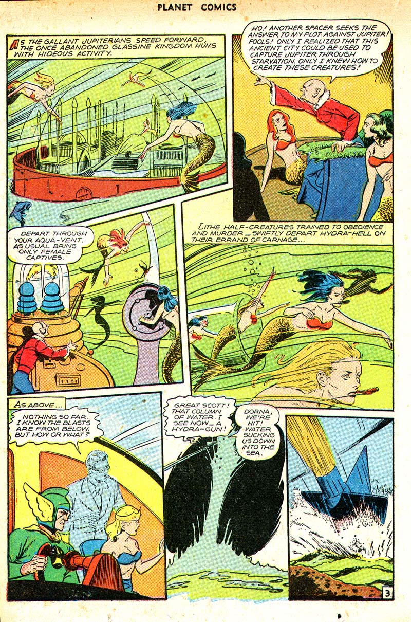 Planet Comics #49 (Fiction House), page 22. Public domain (US).