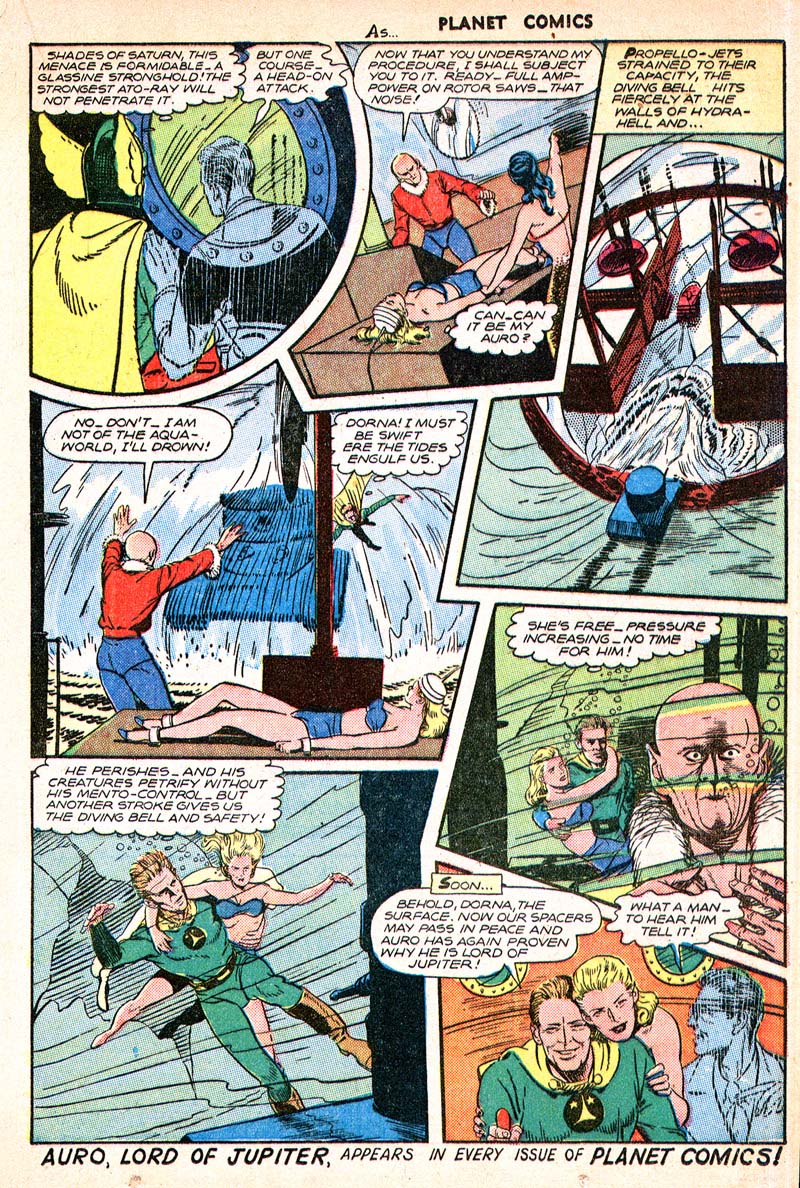 Planet Comics #49 (Fiction House), page 25. Public domain (US).