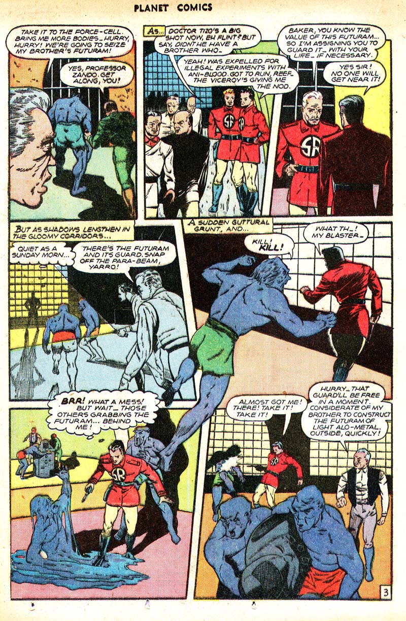 Planet Comics #49 (Fiction House), page 30. Public domain (US).