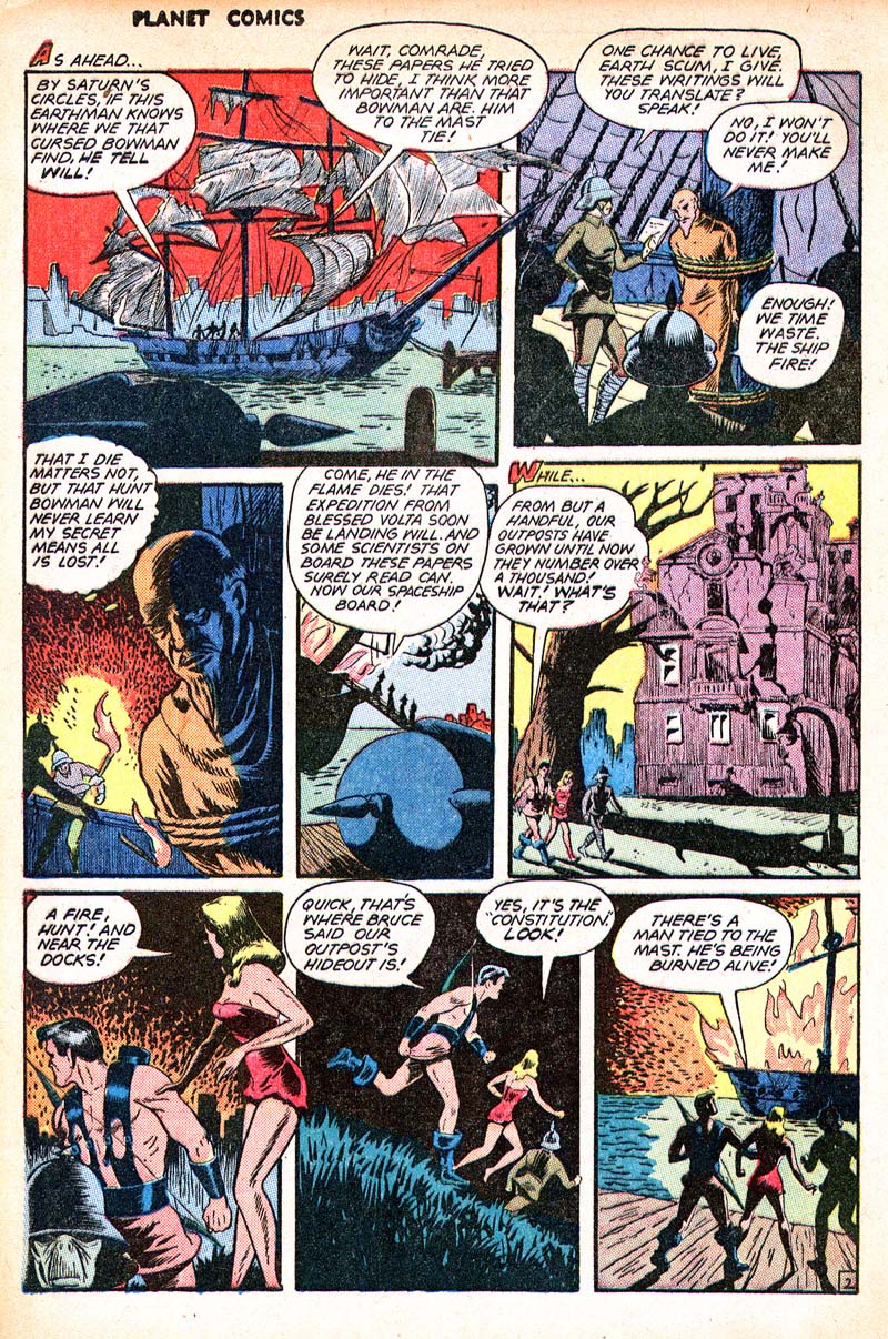 Planet Comics #49 (Fiction House), page 4. Public domain (US).