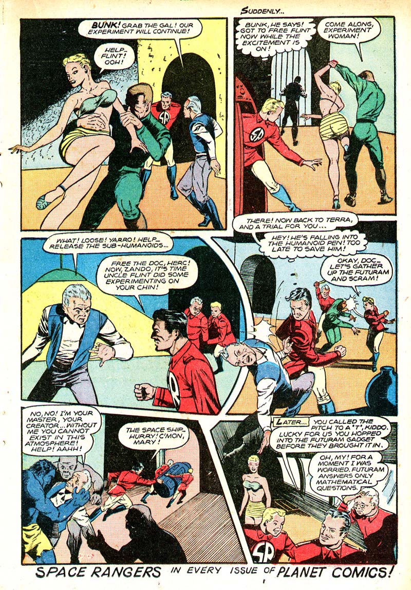 Planet Comics #49 (Fiction House), page 33. Public domain (US).