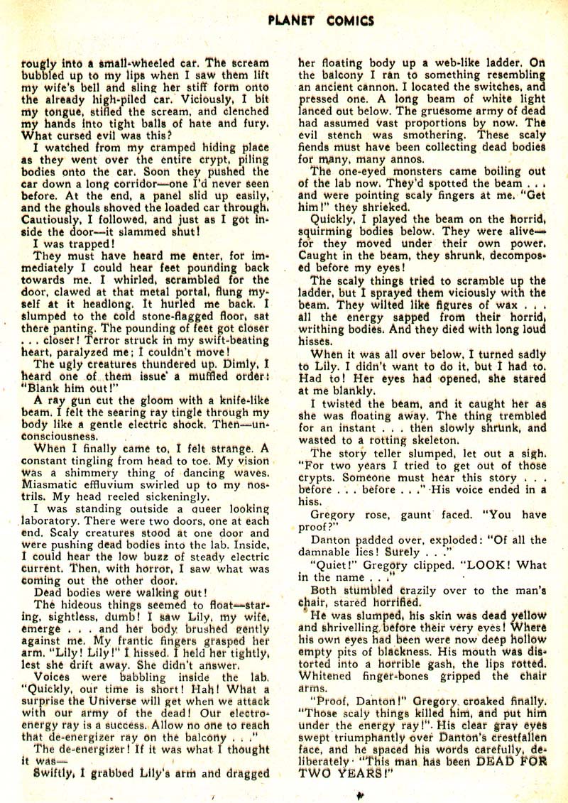 Planet Comics #49 (Fiction House), page 35. Public domain (US).