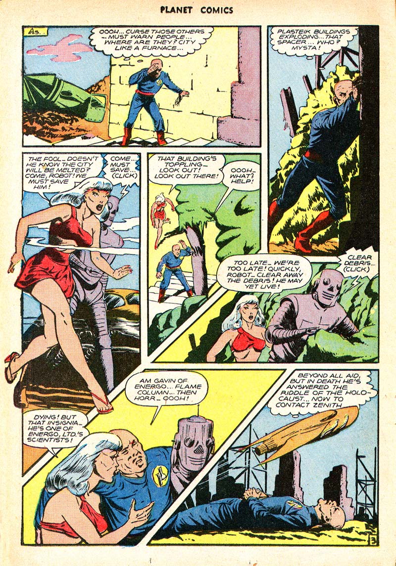 Planet Comics #49 (Fiction House), page 38. Public domain (US).