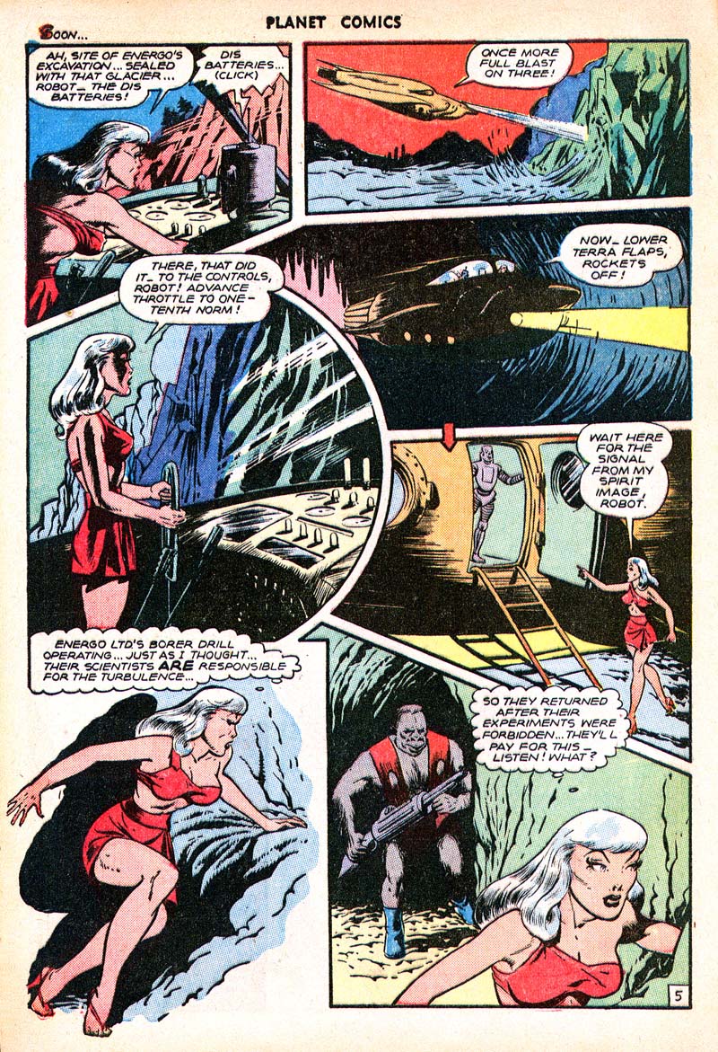 Planet Comics #49 (Fiction House), page 40. Public domain (US).