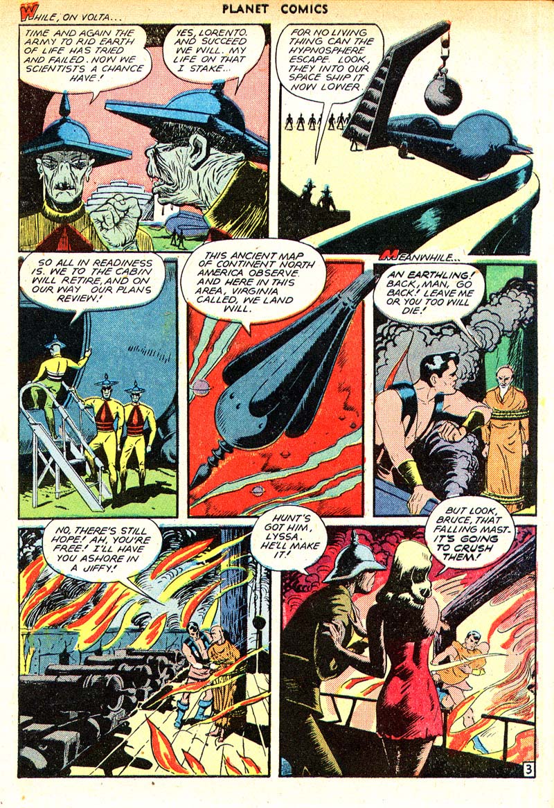 Planet Comics #49 (Fiction House), page 5. Public domain (US).