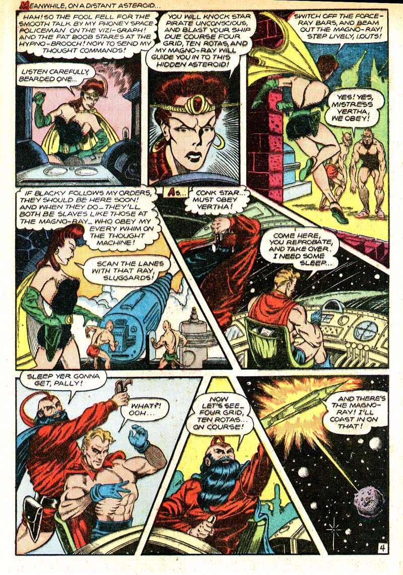 Planet Comics #49 (Fiction House), page 47. Public domain (US).