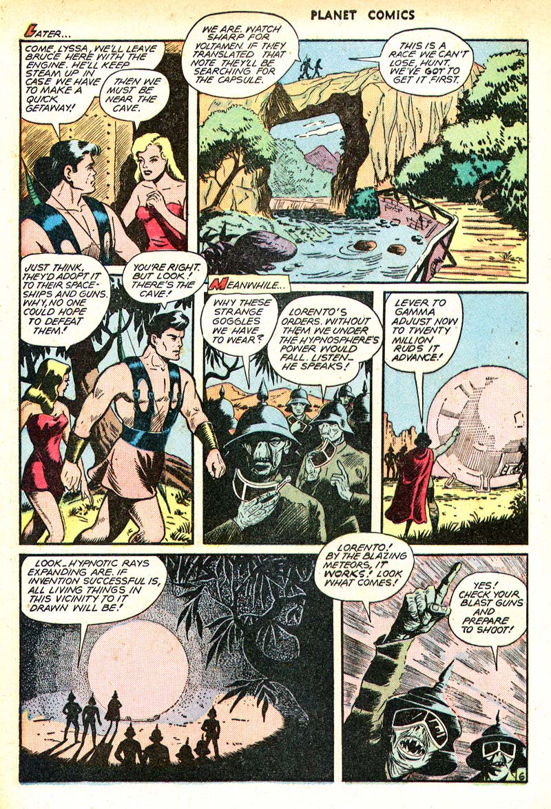 Planet Comics #49 (Fiction House), page 8. Public domain (US).