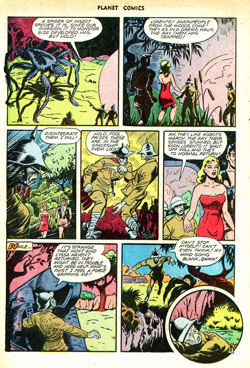 Planet Comics #49 (Fiction House), page 10. Public domain (US).
