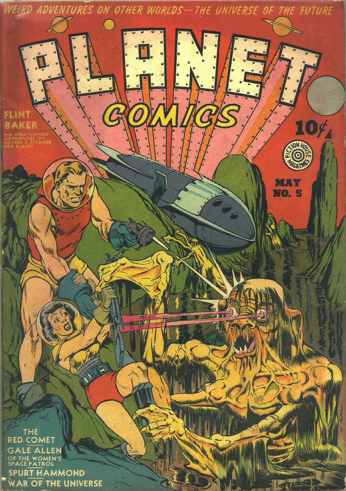 Planet Comics #5 (Fiction House), page 1. Public domain (US).