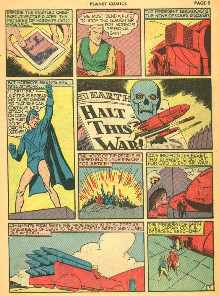 Planet Comics #5 (Fiction House), page 11. Public domain (US).