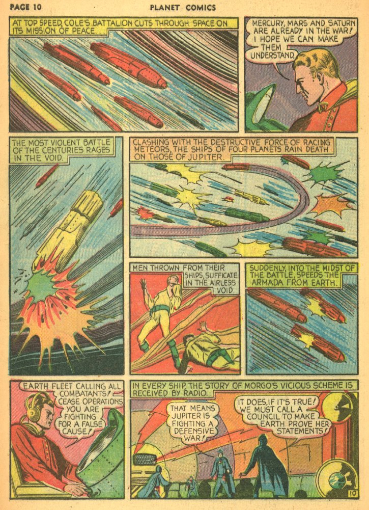 Planet Comics #5 (Fiction House), page 12. Public domain (US).