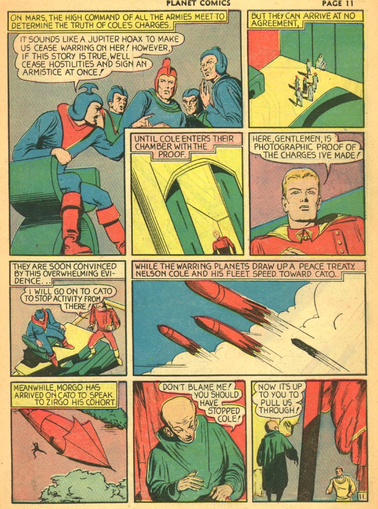 Planet Comics #5 (Fiction House), page 13. Public domain (US).