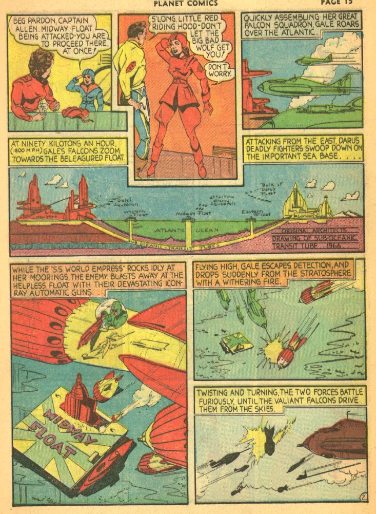 Planet Comics #5 (Fiction House), page 17. Public domain (US).