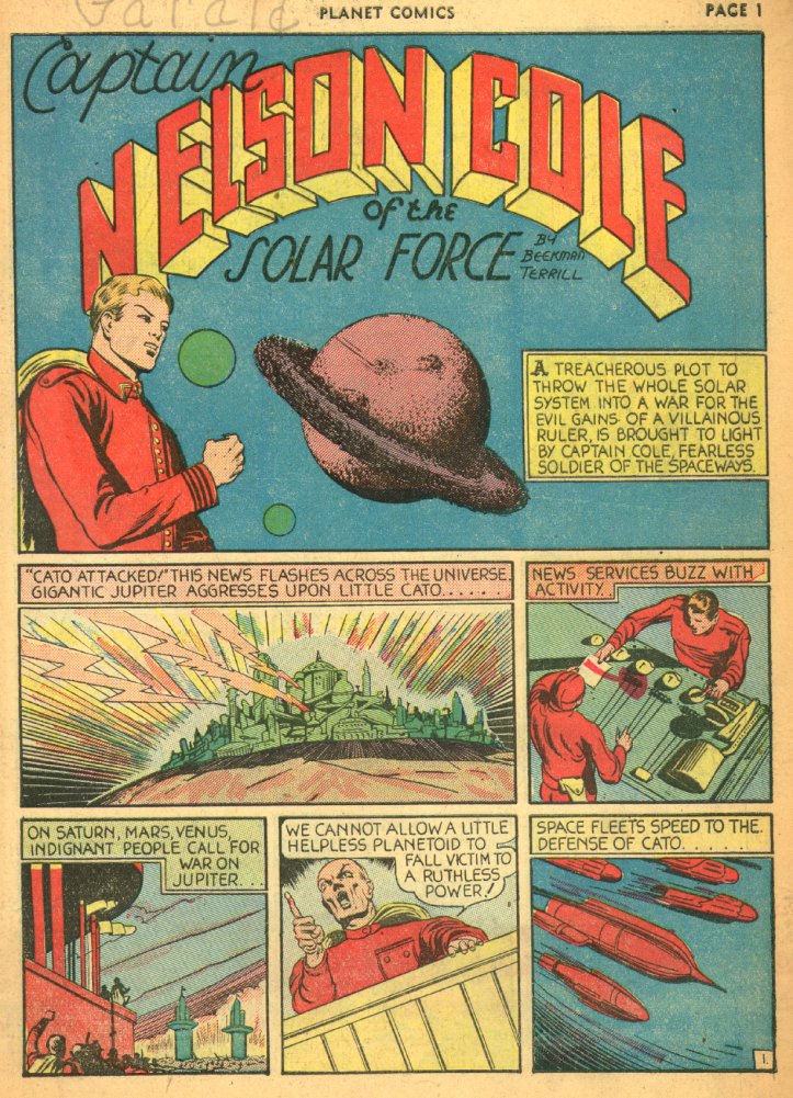 Planet Comics #5 (Fiction House), page 3. Public domain (US).