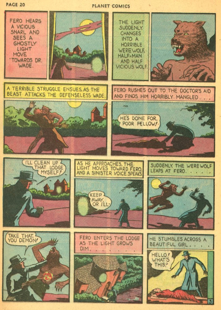 Planet Comics #5 (Fiction House), page 22. Public domain (US).