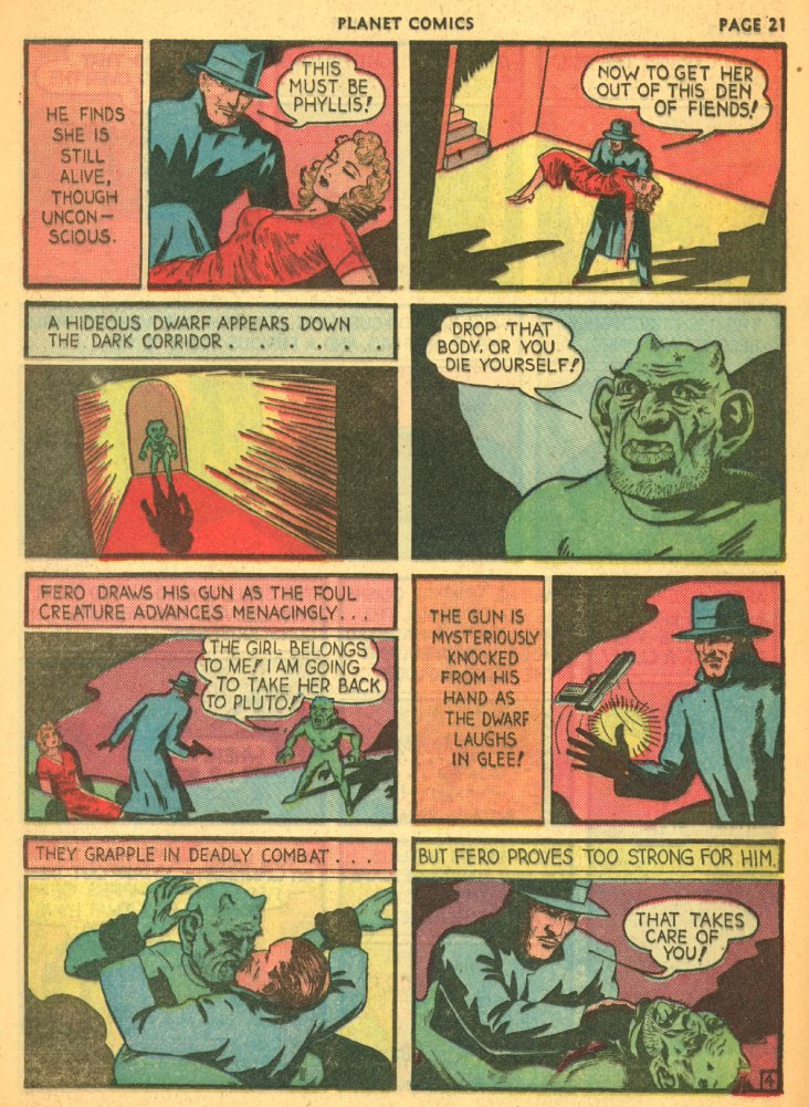 Planet Comics #5 (Fiction House), page 23. Public domain (US).
