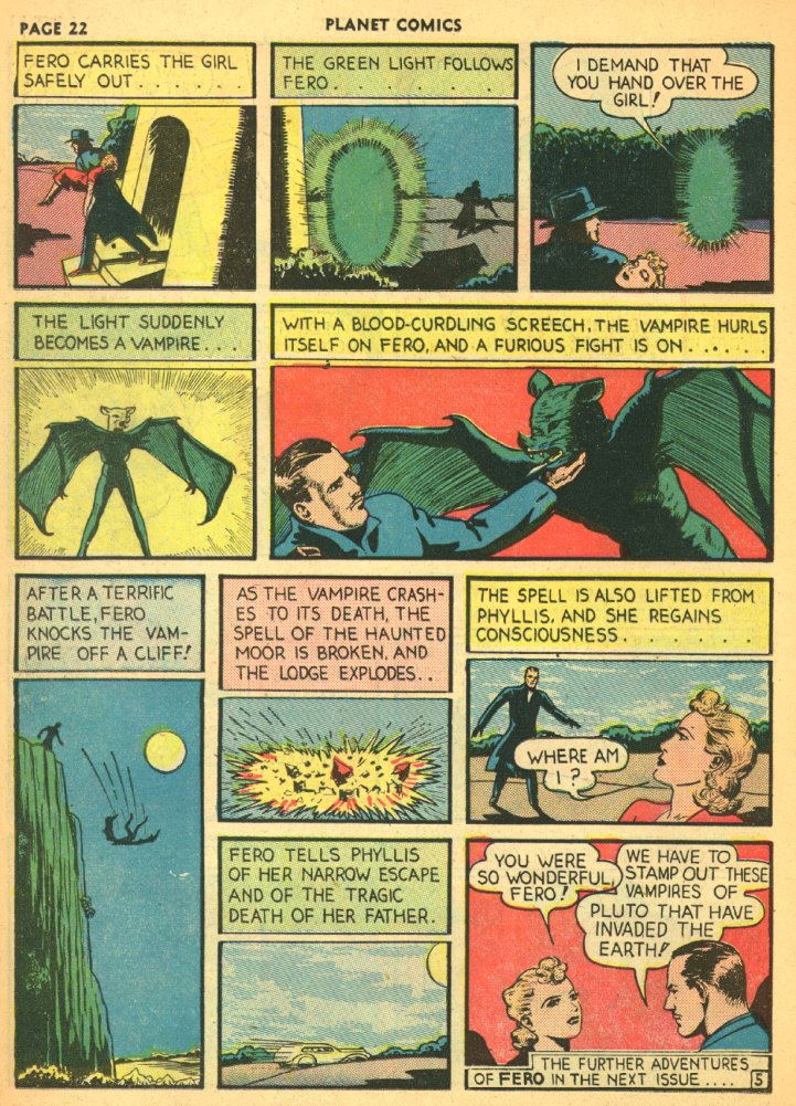 Planet Comics #5 (Fiction House), page 24. Public domain (US).