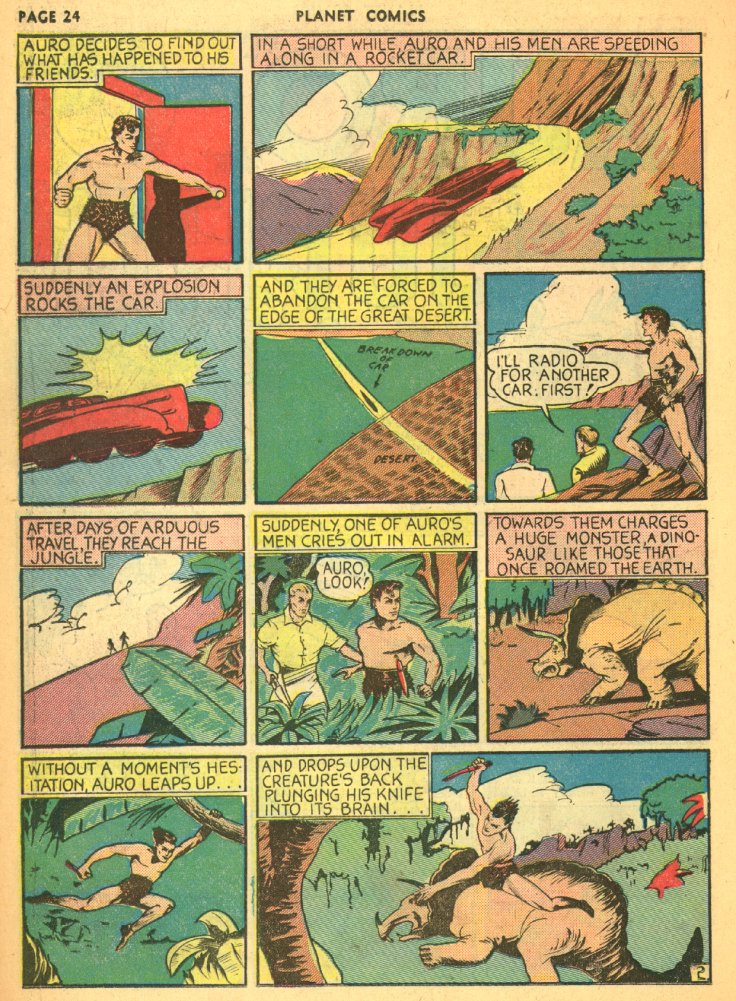 Planet Comics #5 (Fiction House), page 26. Public domain (US).