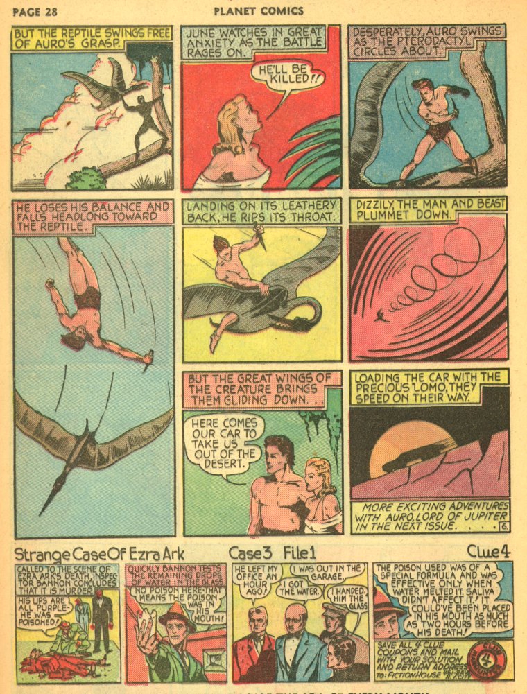 Planet Comics #5 (Fiction House), page 30. Public domain (US).