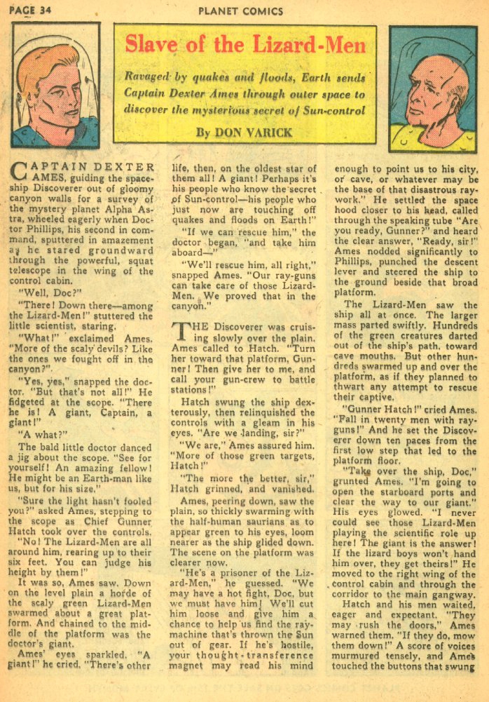 Planet Comics #5 (Fiction House), page 36. Public domain (US).