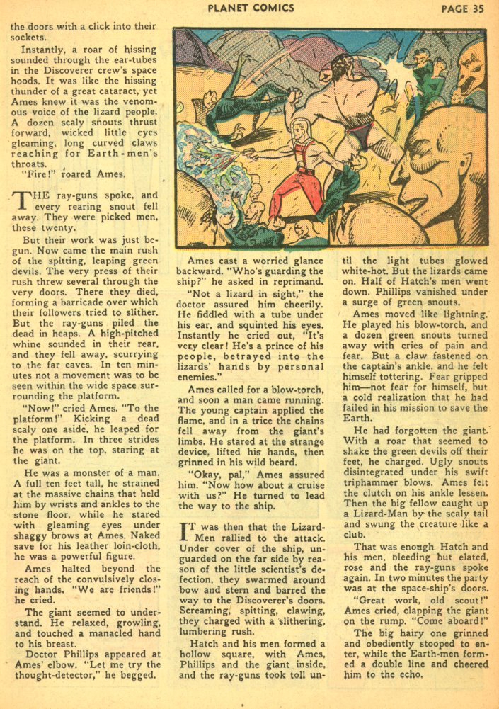 Planet Comics #5 (Fiction House), page 37. Public domain (US).