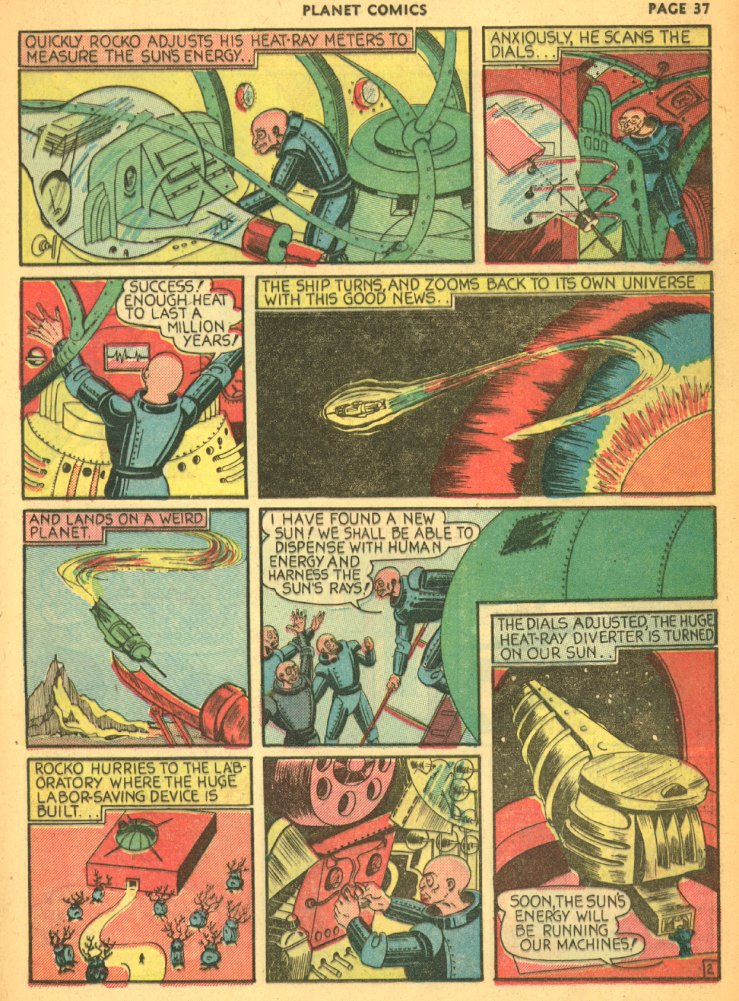 Planet Comics #5 (Fiction House), page 39. Public domain (US).