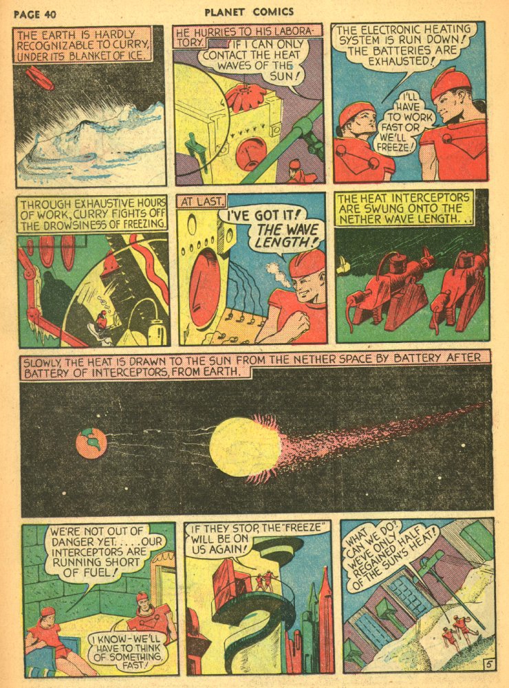 Planet Comics #5 (Fiction House), page 42. Public domain (US).