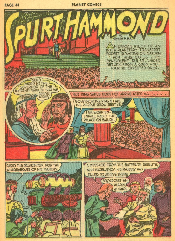 Planet Comics #5 (Fiction House), page 46. Public domain (US).