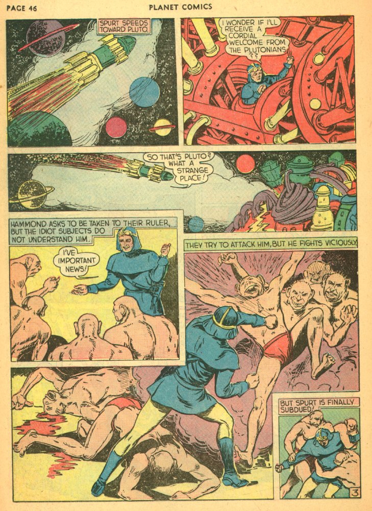 Planet Comics #5 (Fiction House), page 48. Public domain (US).